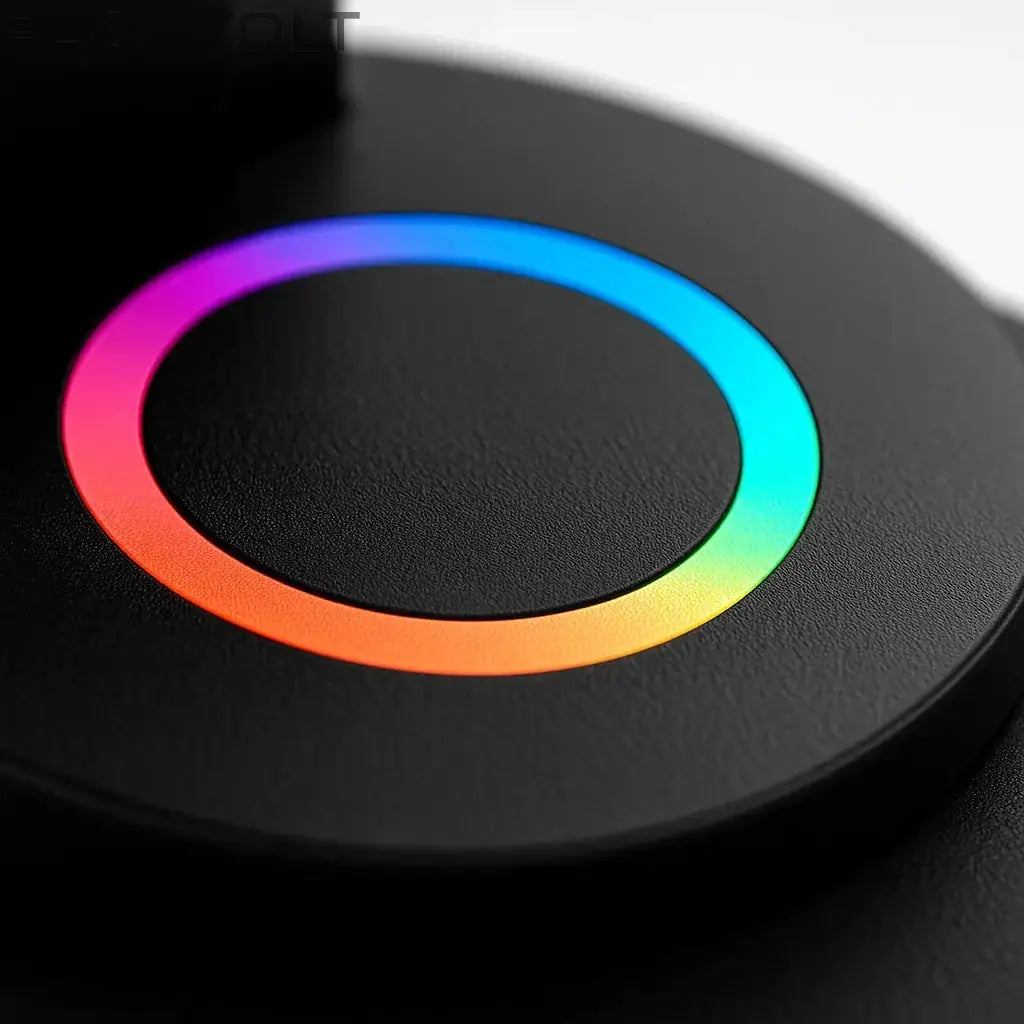 PackVolt Bluetooth Speaker – RGB Light Ring Close-Up on Wireless Stand