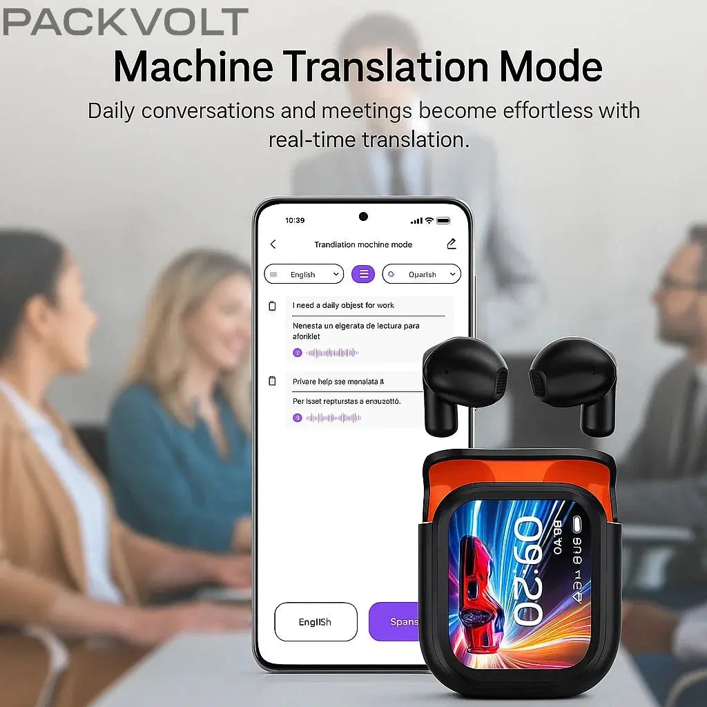 Wireless AI Translating Earbuds Packvolt